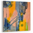 Modern Art Prints – Bold Abstract Canvas in Mustard Yellow & Navy