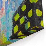 Abstract Wall Art – Playful Modern Canvas in Blue, Pink & Pastel Hues