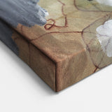 Abstract Canvas Wall Art – Bold Modern Painting in Black & Royal Blue