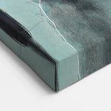 Modern Abstract Painting – Elegant Canvas in Teal, Gold & Soft Pink