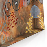 Moody Modern Wall Art – Earthy Abstract Canvas in Brown & Orange