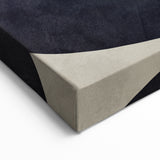 Modern Abstract Painting – Geometric Canvas in Beige & Dark Gray