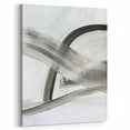 Contemporary Abstract Art – Minimalist Gray & White Modern Painting