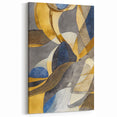 Large Abstract Wall Art – Luxe Modern Painting in Gold & Dark Gray