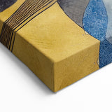 Large Abstract Wall Art – Luxe Modern Painting in Gold & Dark Gray