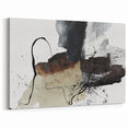 Moody Modern Wall Art – Abstract Canvas in Black, White & Brown