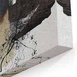 Moody Modern Wall Art – Abstract Canvas in Black, White & Brown