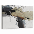 Moody Modern Wall Art – Abstract Canvas in Black, Beige & Gray