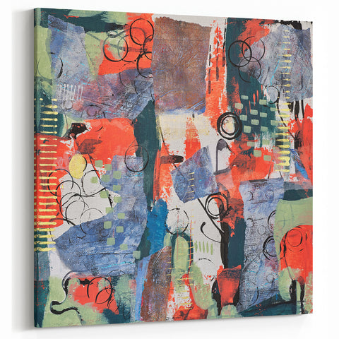 Large Abstract Wall Art – Vibrant Contemporary Canvas Painting