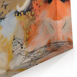 Contemporary Abstract Art – Moody Modern Canvas in Gold & Orange
