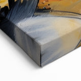 Contemporary Abstract Art – Moody Modern Canvas in Gold & Orange