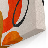 Abstract Wall Art – Moody Modern Canvas in Orange, Gold & Black