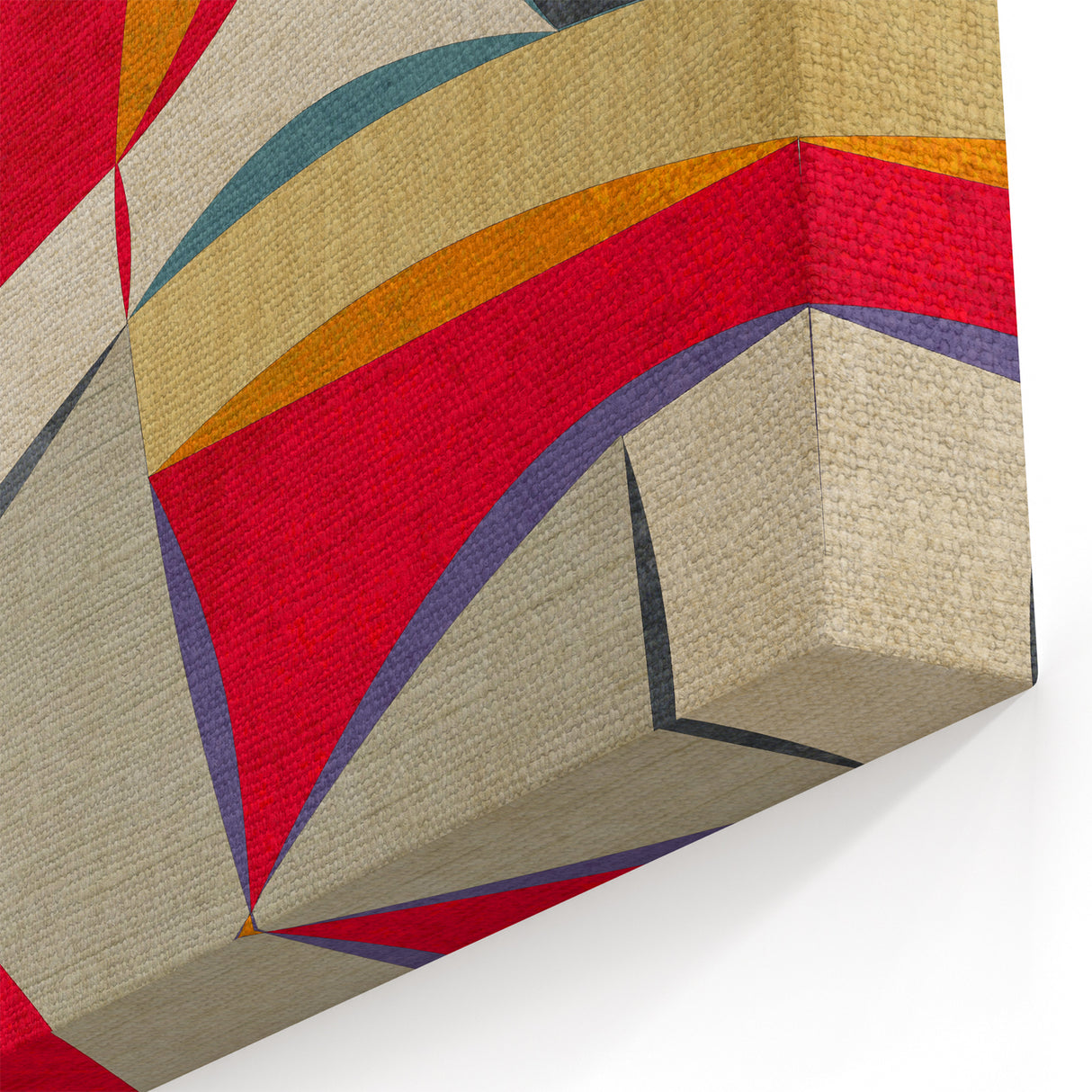 Modern Art Prints – Large Abstract Wall Art in Red, Gold & Teal