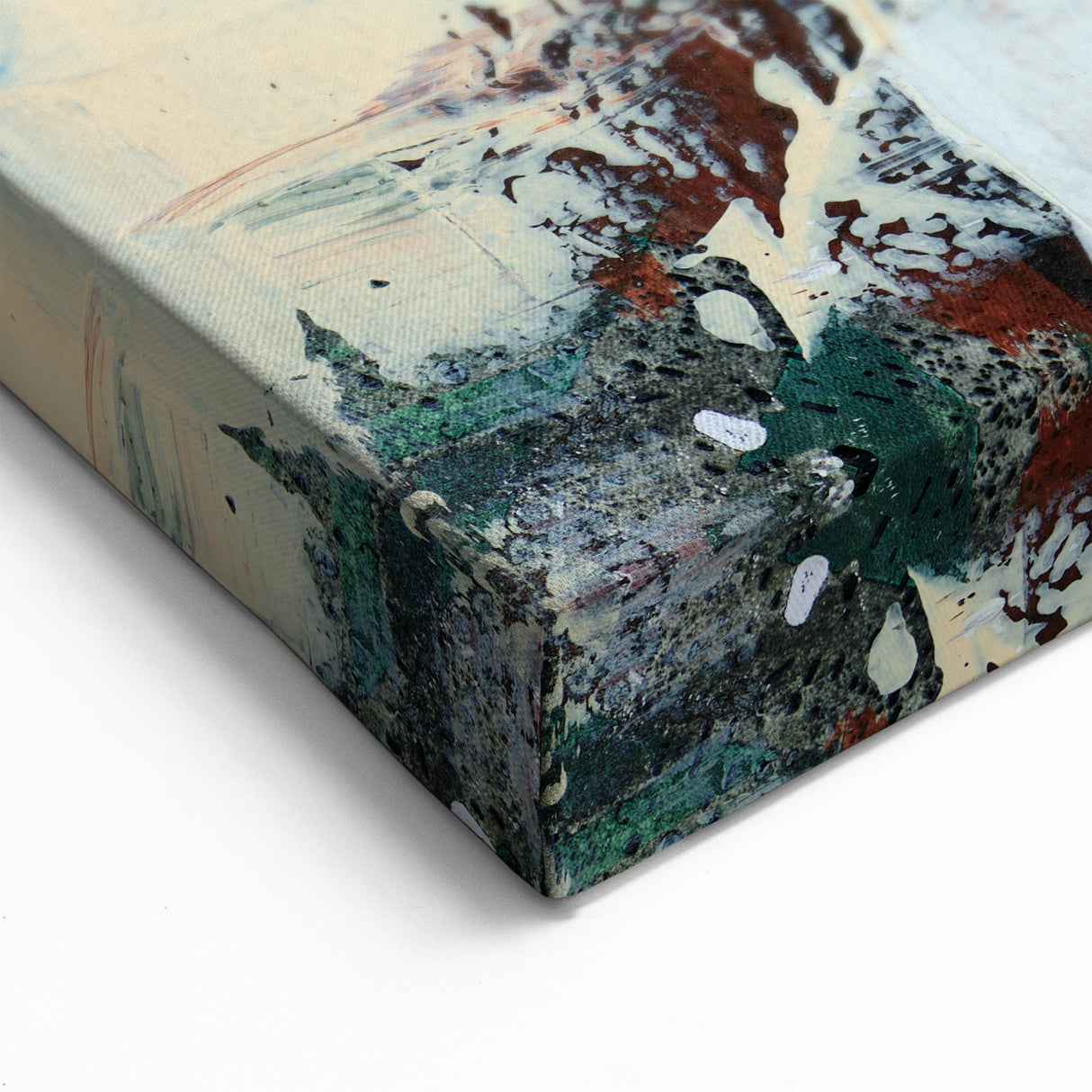 Large Abstract Wall Art – Contemporary Canvas in Blue, Green & Brown