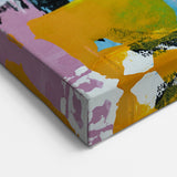 Abstract Canvas Wall Art – Modern Art Print in Blue, Lilac & Yellow