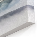 Large Abstract Wall Art – Serene Landscape Print in White & Gray