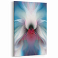 Large Abstract Wall Art – Ethereal Floral Motion in Blue & Pink