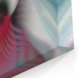Large Abstract Wall Art – Ethereal Floral Motion in Blue & Pink