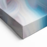 Large Abstract Wall Art – Ethereal Floral Motion in Blue & Pink
