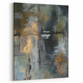 Moody Modern Wall Art – Abstract Canvas in Black, Gold & Gray