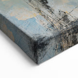 Moody Modern Wall Art – Abstract Canvas in Black, Gold & Gray