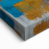 Modern Abstract Paintings – Large Canvas in Teal, Gold & Black