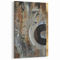 Moody Modern Wall Art – Abstract Canvas in Black, Gold & Brown