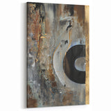 Moody Modern Wall Art – Abstract Canvas in Black, Gold & Brown