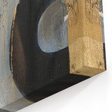 Moody Modern Wall Art – Abstract Canvas in Black, Gold & Brown