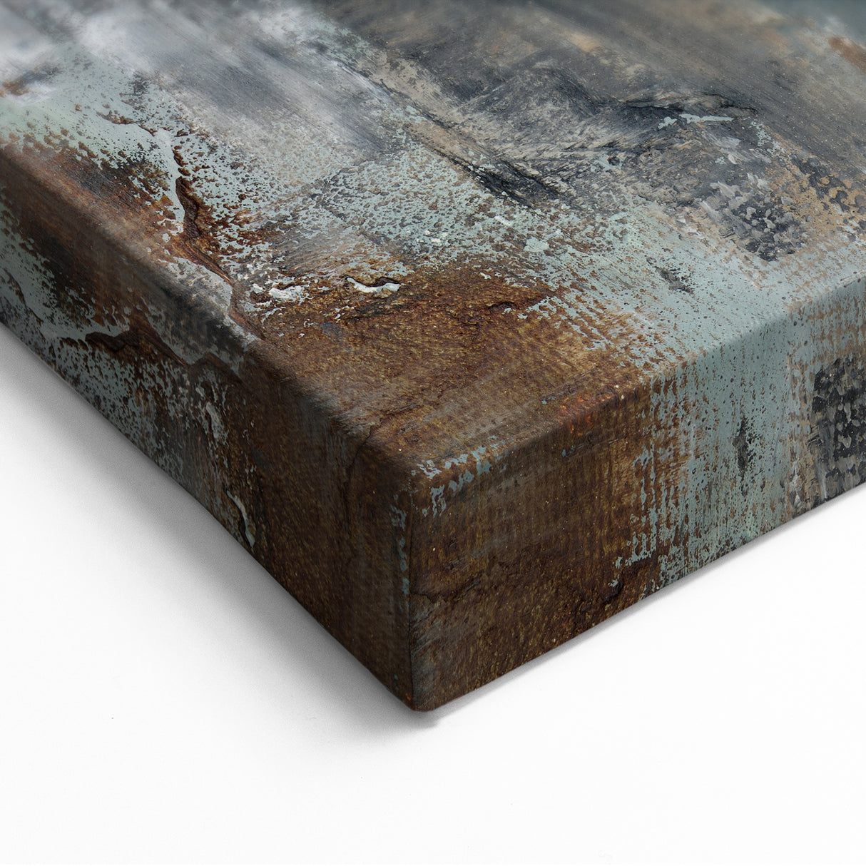 Moody Modern Wall Art – Abstract Canvas in Black, Gold & Brown