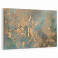 Elegant Moody Modern Wall Art - Abstract Teal & Gold Canvas Print