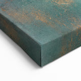 Elegant Moody Modern Wall Art - Abstract Teal & Gold Canvas Print