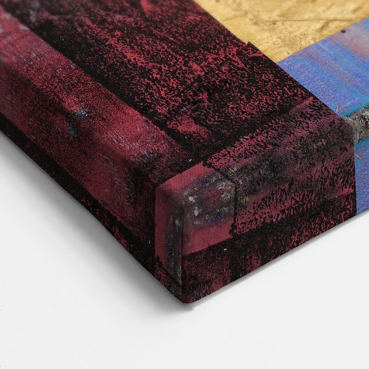 Vibrant Moody Modern Wall Art - Abstract Multicolor & Gold Print