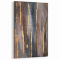 Luxury Moody Modern Wall Art - Abstract Gray, Gold & Brown Print