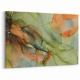 Organic Moody Modern Wall Art - Abstract Green, Gold & Orange Print