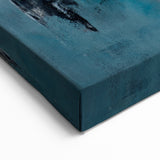 Skyline Moody Modern Wall Art - Abstract Blue, Gold & Gray Print