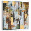 Rustic Moody Modern Wall Art - Abstract Brown, Gold & White Print