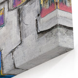Moody Modern Wall Art – Abstract Geometric Canvas with Rich Accents