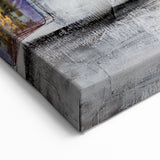 Moody Modern Wall Art – Abstract Geometric Canvas with Rich Accents