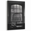 Abstract Canvas Wall Art – Moody Black & White Minimalist Print