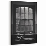 Abstract Canvas Wall Art – Moody Black & White Minimalist Print