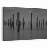 Modern Art Prints – Moody Black & White Minimalist Seascape