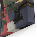 Moody Modern Wall Art – Textured Abstract Painting in Green & Gold