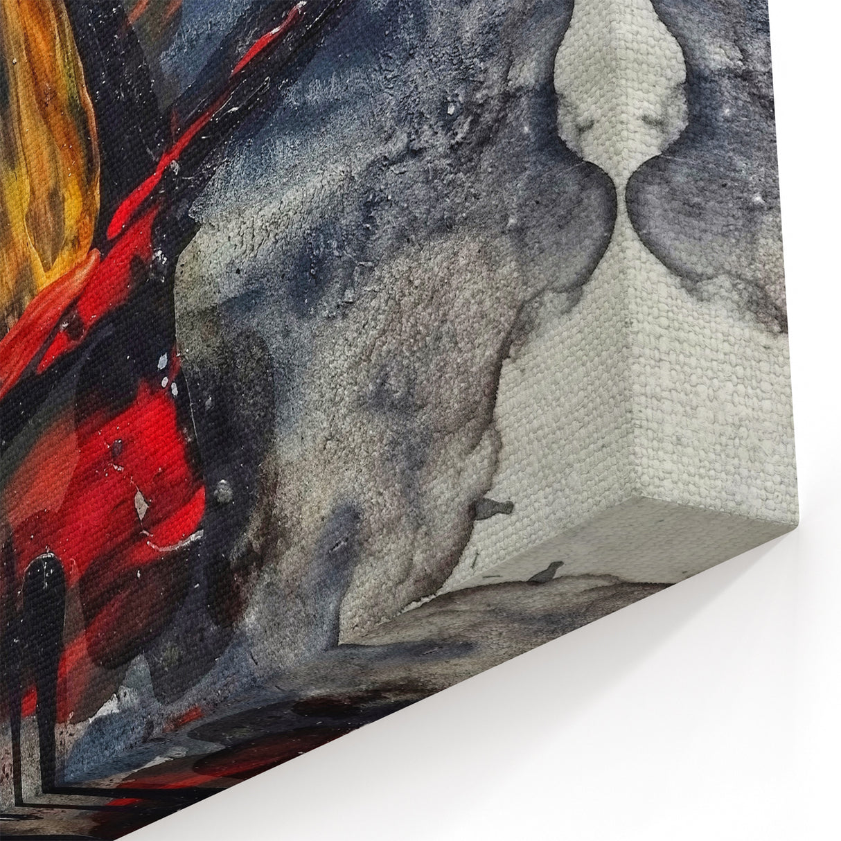 Large Abstract Wall Art – Bold Earthy & Fiery Expressionist Painting