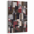 Contemporary Abstract Art – Geometric Canvas in Brown & Burgundy