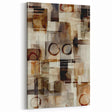 Abstract Canvas Wall Art – Earthy Geometric Painting in Beige & Brown
