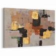 Abstract Wall Art – Gold & Earthy Geometric Textured Canvas