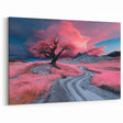 Surreal Pink Tree Landscape – Fantasy Nature Art Print