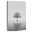 Minimalist Black & White Tree – Elegant Nature Art Print