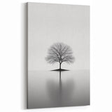 Minimalist Black & White Tree – Elegant Nature Art Print